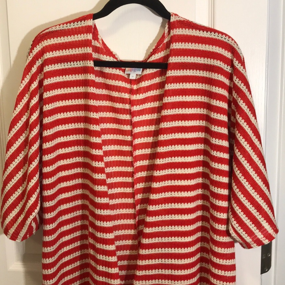 Striped knit kimono - boho style - size M